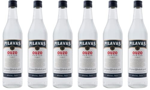 Ouzo Pilavas Nektar 6x 0,7l 40% Vol. | + 20ml Jassas Olivenöl von ebaney