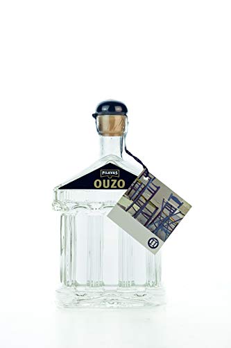 Ouzo Pilavas Nektar 40% 200ml Flasche Geschenk Flasche AKROPOLIS Traditions Anis Likör Schnaps aus Griechenland von Pilavas