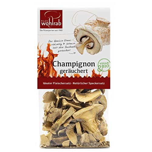 20g Bio Champignons – Geräucherte Pilze Vegan / Getrocknete Champignons Geräuchert – veganer Speckersatz | Pilze Wohlrab von Pilze Wohlrab