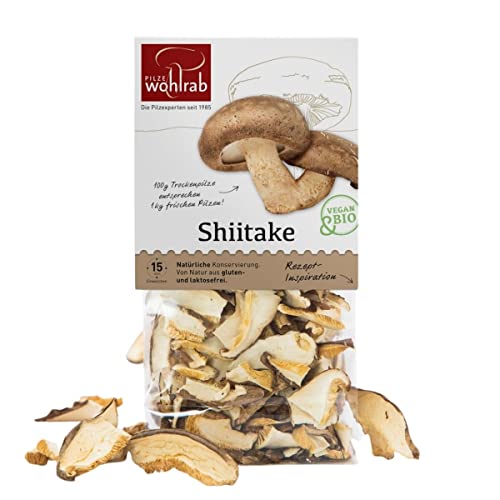 20g Bio Shiitake Scheiben – Getrocknete Pilze Vegan / Shiitake Pilze Getrocknet | Pilze Wohlrab von Pilze Wohlrab