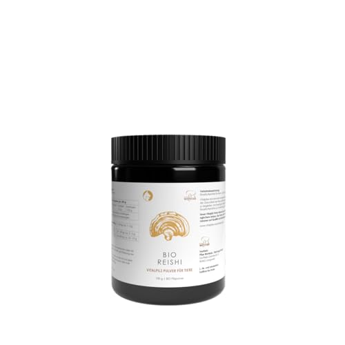 Pilze Wohlrab | Reishi Pulver Bio für Tiere | 100 g Dose mikrofein zermahlener Reishi Pilz | Vitalpilze Pulver | Dosierung für Tiere | 1 Dose | höchste Bio-Qualität von Pilze Wohlrab