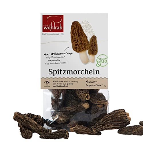 Spitzmorchel getrocknet Bio 15 GR von Pilze Wohlrab