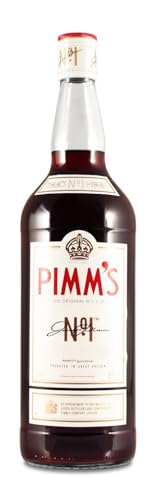 Pimm's The Original No. 1 | Hervorragend, aromatischer Aperitif-Likör | Ideal für erfrischende Mixgetränke oder im Pitcher | Gut geeignet für Cocktails und Longdrinks | 25% vol | 1000ml Flasche | von Pimm's