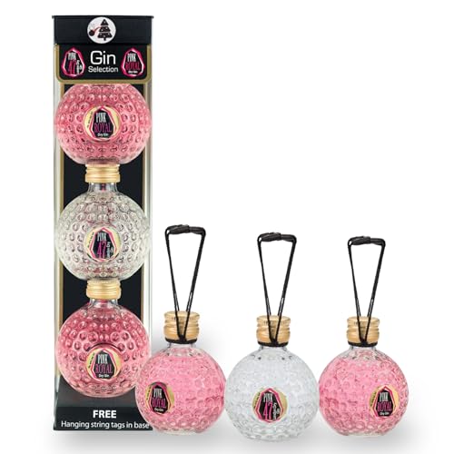 Pink Royal Dry Gin & Pink 47 London Dry Gin Christmas Baubles 42,3% Vol. 3x0,05l in Geschenkbox von Pink Royal