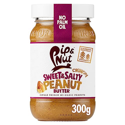 Pip & Nut - Süße und salzige knusprige Erdnussbutter (6 x 300 g) | kein Palmöl, natürlich, vegan, Hi-Oleic Erdnüsse mit einzelnem Ursprung von Pip & Nut