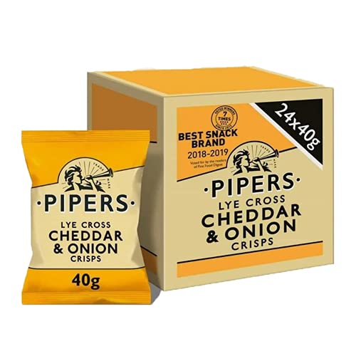 Pipers - Cheddar & Onion Chips - 24 Mini Beutel von PIPERS
