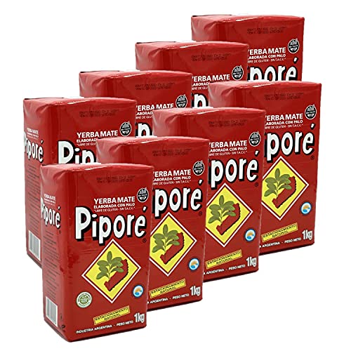 Piporé - Yerba Mate Tee – Packung mit 1 kg – Yerba Mate Tee – Standard – 8 Stück von Pipore