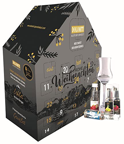 Piriwe Dolomiti Schnaps- und Likör Adventskalender 2022 / Geschenk-Idee für Genießer/mit Gin, Rum, Wodka und Wermut von Piriwe