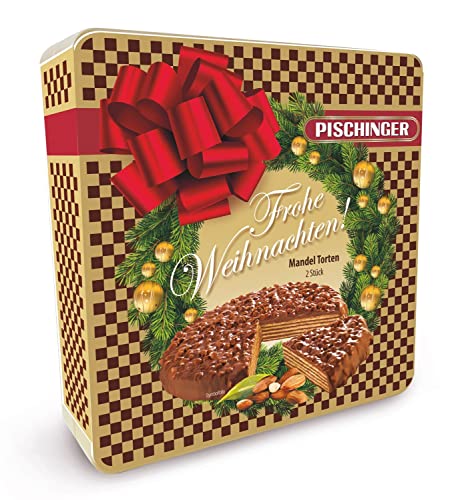 Pischinger Mandel Torte Frohe Weihnachten Jubiläums-Edition 320g von Piriwe