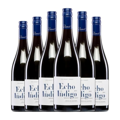 Plaimont Echo Indigo Rouge Vin de Pays Côtes de Gascogne 75 cl Rotwein (Karton mit 6 Flaschen von 75 cl) von Plaimont