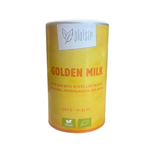 Plaisir Golden Milk Bio 350 gr. Dose goldene Milch Getränkepulver von Plaisir