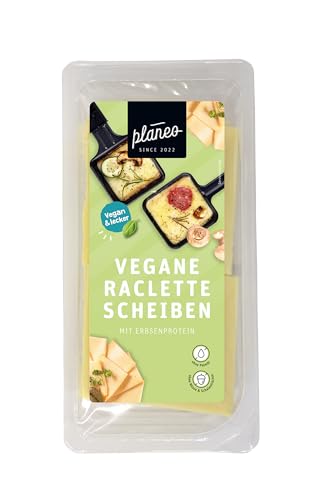 Beste Vegane Raclette Scheiben mit Erbsenprotein 6x200g - Nur 3,33€ pro 100g - Beste Qualität - Gentechnikfrei, vegan, günstig - Planeo von Planeo