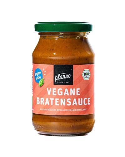 Planeo Vegane Bio-Bratensauce 6x330g – Hausgemachte, vielseitige Sauce aus kontrolliert biologischer Landwirtschaft, ideal für vegane Festtagsgerichte von Planeo