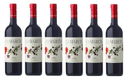 6x 0,75l - 2021er - Planeta - La Segreta - il Rosso - Sicilia D.O.P. - Sizilien - Italien - Rotwein trocken von Planeta