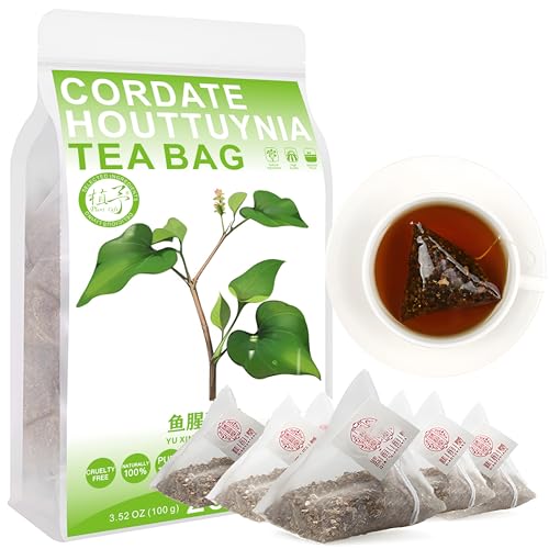 100% Natural Cordate houttuynia Tea Bag, 200g/7.05oz (4g*50bags) 鱼腥草茶Getrockneter Houttuynia Teebeutel Houttuynia Blatt Tee, Steile 50 Tassen, koffeiniertes Eis, heißer Tee von Plant Gift