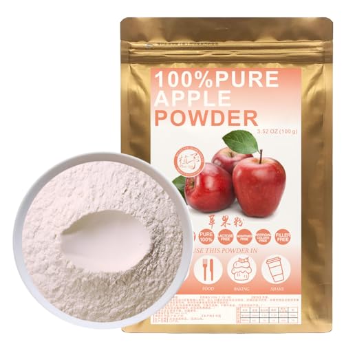 100% Natural Pure Apple Powder 100g/3.52oz 苹果粉 Für Smoothies, Shakes, Backen von Getränken, Tee, Saft von Konservierungsstoffen, kein zugesetzter Zucker von Plant Gift