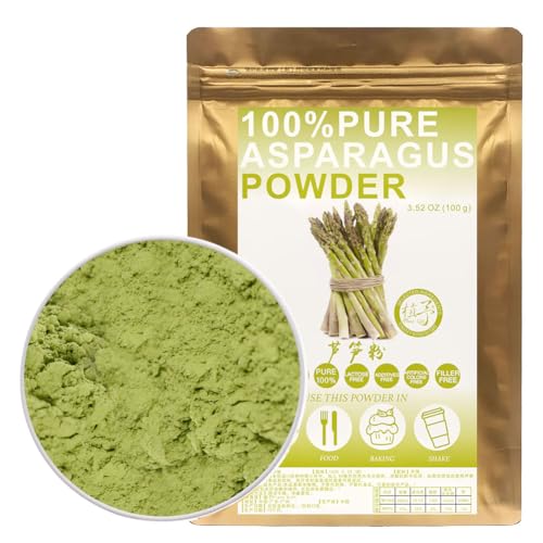 100% Natural Pure Asparagus Powder 100g/3.52oz 芦笋粉 Für Smoothies, Shakes, Backen, Getränke,| Ohne Konservierungsstoffe, Spargelpulver Suppe von Plant Gift