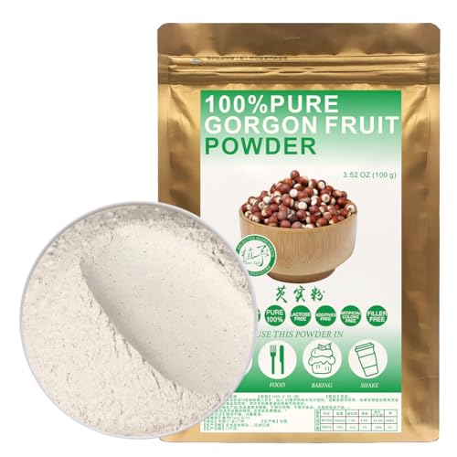 100% Natural Pure Euryales Semen Powder 100g/3.52oz 芡实粉 Gorgon Fruchtmehl, Sperma Euryales zum Backen Getränke, Tee, frei von Konservierungsstoffen, kein zugesetzter Zucker von Plant Gift