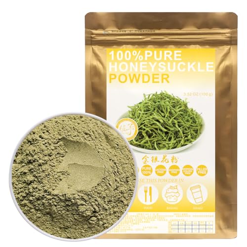 100% Natural Pure Honeysuckle Powder 100g/3.52oz 金银花粉 für Smoothies, Shakes, Backen, Getränke, Tee und frei von Konservierungsstoffen von Plant Gift