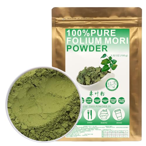 100% Natural Pure Mulberry Leaf Powder 100g/3.52oz 桑叶粉 Maulbeerblatt Extrakt zum Kochen von Backrezepten, Backen von Getränken,| Ohne Konservierungsstoffe, Ohne Zuckerzusatz von Plant Gift