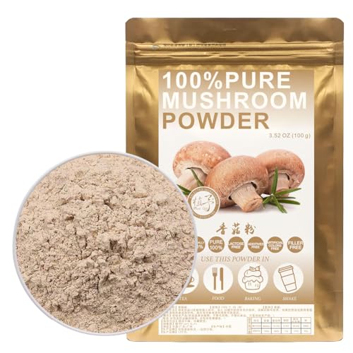 100% Natural Pure Mushroom Powder 100g/3.52oz 香菇粉 Zum Kochen von Backrezepten und Getränken,| Ohne Konservierungsstoffe, Ohne Zuckerzusatz von Plant Gift