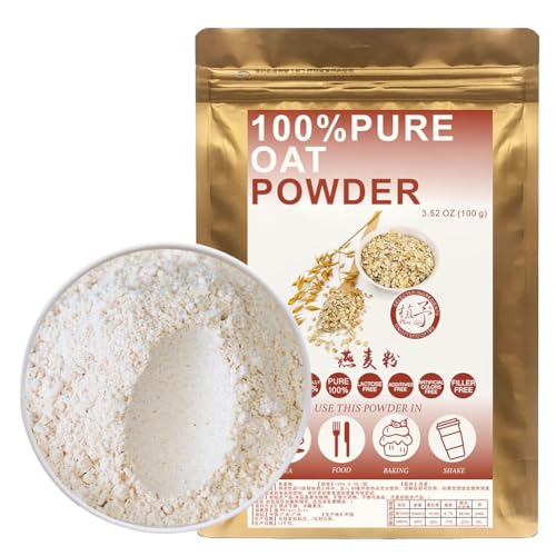 100% Natural Pure Oat Powder 100g/3.52oz 燕麦粉 Hafermehl, Ganzes Hafermehl, Hafermehl zum Kochen Backrezepte für Getränke,| Frei von Konservierungsstoffen von Plant Gift