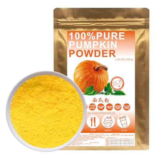 100% Natural Pure Pumpkin Powder 100g/3.52oz 南瓜粉 Machen Sie köstliche Kürbis-Gewürz-Lattes Kaffee mit zum Kochen von Backrezepten, Backen von Getränken von Plant Gift