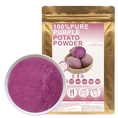 100% Natural Pure Purple Potato Powder 100g/3.52oz 紫薯粉 lila Süßkartoffelpulver, lila Lebensmittelfarbenpulver, ideal für Backen, Säfte, Smoothies, Shakes und Getränke. von Plant Gift