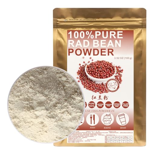 100% Natural Pure Red Bean Powder 100g/3.52oz 红豆粉 Gekochtes rotes Bohnenpulver für Smoothies, Shakes, Backen Getränke, Tee, frei von Konservierungsmitteln, einfach zu verwenden von Plant Gift