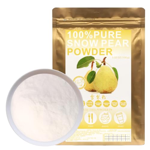 100% Natural Pure Snow Pear Powder 100g/3.52oz 柠檬粉 Schneebirnensaft getrocknetes Pulver für Smoothies, Shakes, Backen, Getränke,| Ohne Konservierungsstoffe, Ohne Zuckerzusatz von Plant Gift