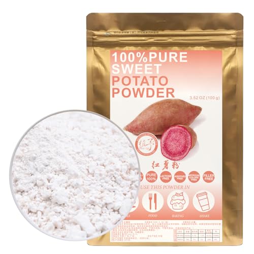 100% Natural Pure Sweet Potato Powder 100g/3.52oz 红薯粉 Süßkartoffelstärke gekocht für Stärke Verdickungsmittel für Saucen, Suppe, & Gravy, frei von Konservierungsmitteln von Plant Gift