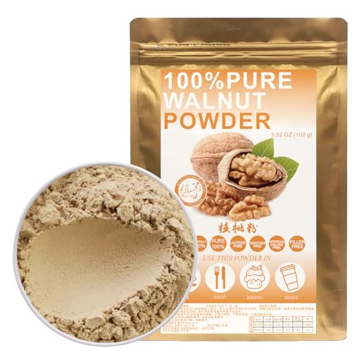 100% Natural Pure Walnut Powder 100g/3.52oz 核桃粉 Walnuss Für Smoothies, Shakes, Backen und Getränke,| Frei von Konservierungsstoffen von Plant Gift