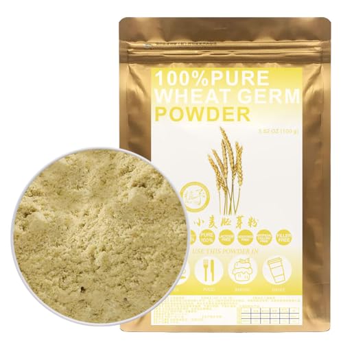 100% Natural Pure Wheat Germ Meal Powder 100g/3.52oz 小麦胚芽粉 zum Kochen von Backrezepten, Getränken,| Ohne Konservierungsstoffe, Ohne Zuckerzusatz von Plant Gift