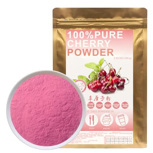 100% Pure Cherry Powder 100g/3.52oz natürliches Frost Kirschsaft Mehl,Kirschpulver für Smoothies, Shakes, Backen, Getränke,| Frei von Konservierungsstoffen von Plant Gift