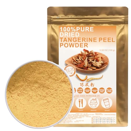 100% Pure Tangerine Powder 陈皮粉 100g/3.52oz Natürliches Mandarinenmehl CHENPI Pulver für Smoothies, Shakes, Backen Getränke,| Frei von Konservierungsstoffen von Plant Gift