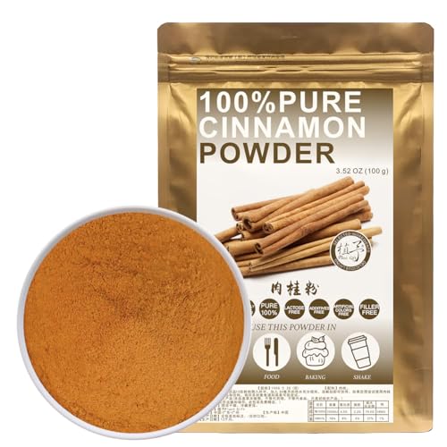 100% Natural Pure Cinnamon powder 100g/3.52oz 肉桂粉 Zartes Aroma und Geschmack, ideal zum Kochen, Smoothies, Lattes, Tee von Plant Gift