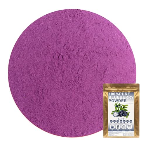 Plant Gift 100% Pure Blueberry Powder 蓝莓粉 100G/3.25oz Nicht-GVO-Pulver, keine Füllstoffe, keine Zusatzstoffe, natürliches Blaubeermehl, bester Geschmack für Smoothies, Getränke, Tee und Backen, verleiht Geschmack und Aroma. von Plant Gift