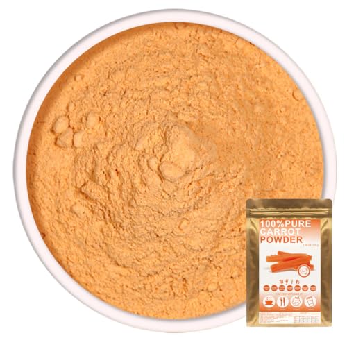 Plant Gift 100% Pure Carrot Powder 胡萝卜粉 100G/3.25oz Non-GMO Pulver, ohne Füllstoffe, ohne Zusätze, natürliches Karottenmehl, bester Geschmack für Smoothies, Getränke, Tee und Backen von Plant Gift