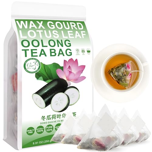 Wax Gourd Lotus Leaf Oolong Tea Bag, 250g/8.81oz (5g*50bags) 冬瓜荷叶乌龙茶 Cassia Samen, Rose koffeinfrei aromatisiert Köstliche Getränke Kräutertee, Kombination von Blumentee von Plant Gift