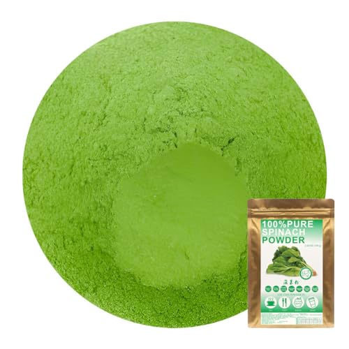 lant Gift 100% Pure Spinach Powder 100G/3.25oz 菠菜粉, Nicht-GVO-Pulver, kein Füllstoff, keine Zusätze, natürliches Mung Bohnenmehl, bester Geschmack für Smoothie, Getränke von Plant Gift