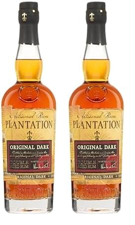 Plantation - Original Dark Rum 70cl, 40% ABV, Barbados & Jamaika (Packung mit 2) von Plantation