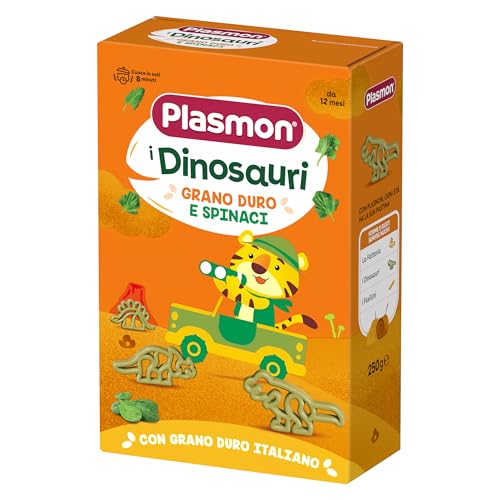 Plasmon Dinosaurier Pastina mit italienischem Hartweizen und Spinat Angebot 3 Packungen à 250 g von Plasmon