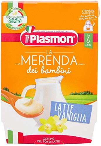 Plasmon La Merenda Dei Bambini Merende Latte Vaniglia Asettico 2 X 120 G von Plasmon