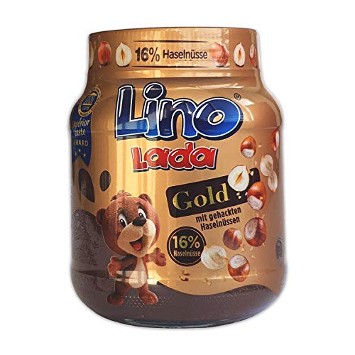 Podravka Lino Lada Gold Haselnuss-Creme, Feiner Brotaufstrich mit gehackten Haselnüssen, (1 x 350 g) von Podravka