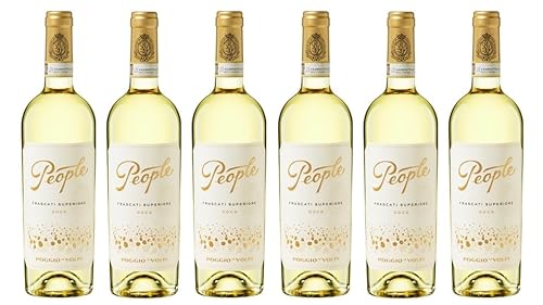 6x 0,75l - 2023er - Poggio Le Volpi - People - Frascati Superiore D.O.C.G. - Lazio - Italien - Weißwein trocken von Poggio Le Volpi