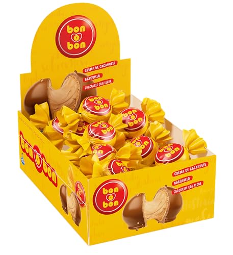 ARCOR - Bon-o-Bon Original - ,Vollmilchschokolade und Waffelbonbons gefüllt mit Erdnussbutter, argentinisches Produkt, Karton 450 g - - von BONGIOVANNI FARINE E BONTA' NATURALI