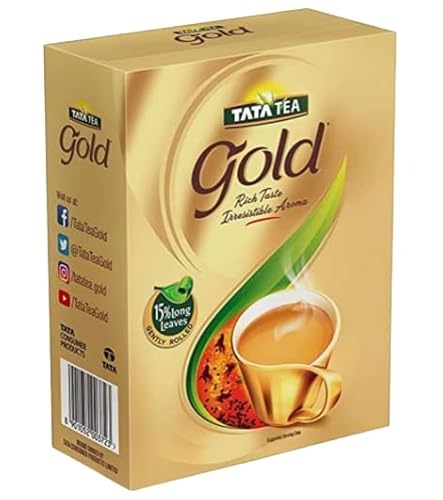 Tata Tea Gold 900 g - Premium Mischung aus frischen Tee-Goldblättern - Stark und reichhaltig schmeckendes Teegold von ganaric