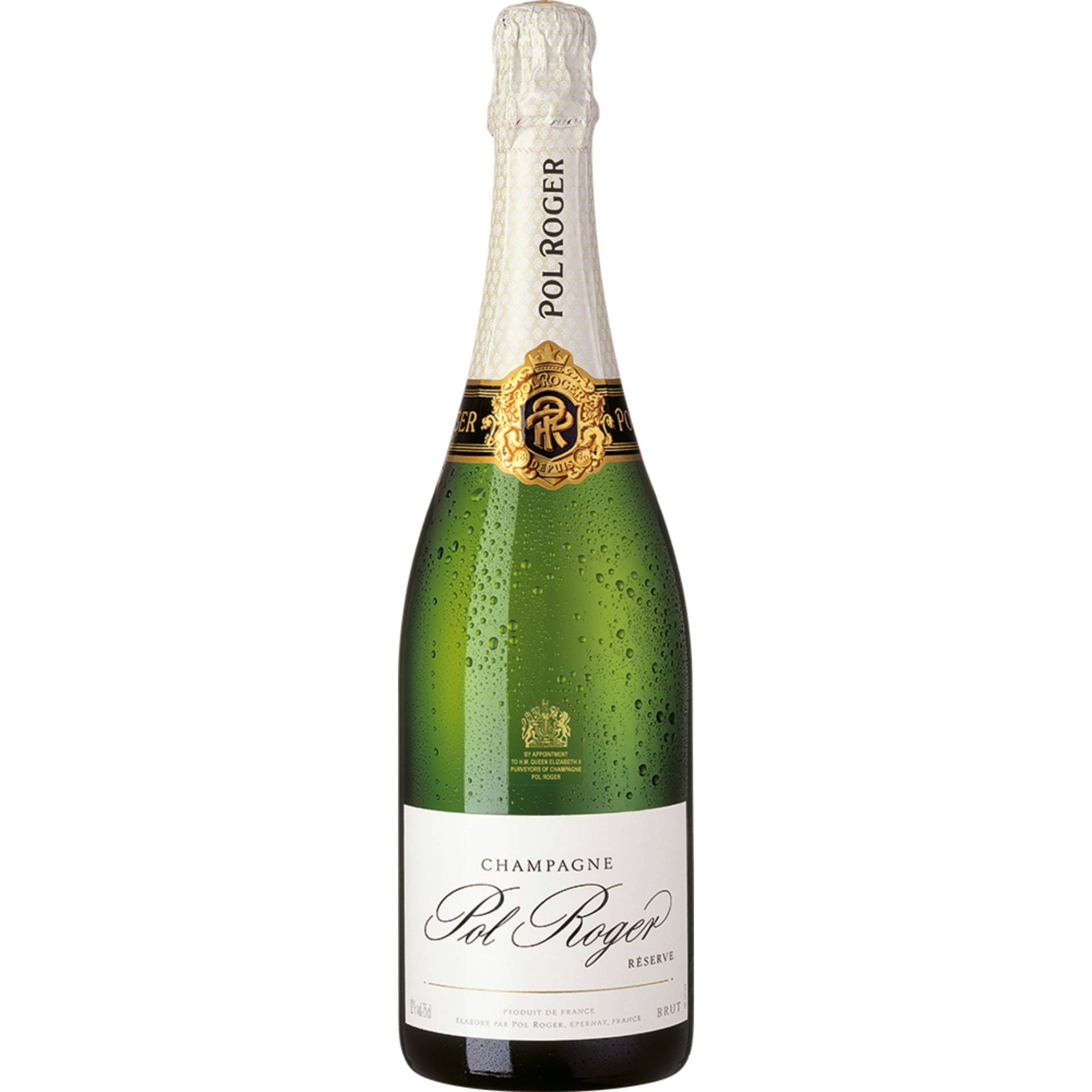 Champagne Pol Roger Réserve, Brut, Champagne AC, Champagne, Schaumwein von Pol Roger, 51206 Epernay, France