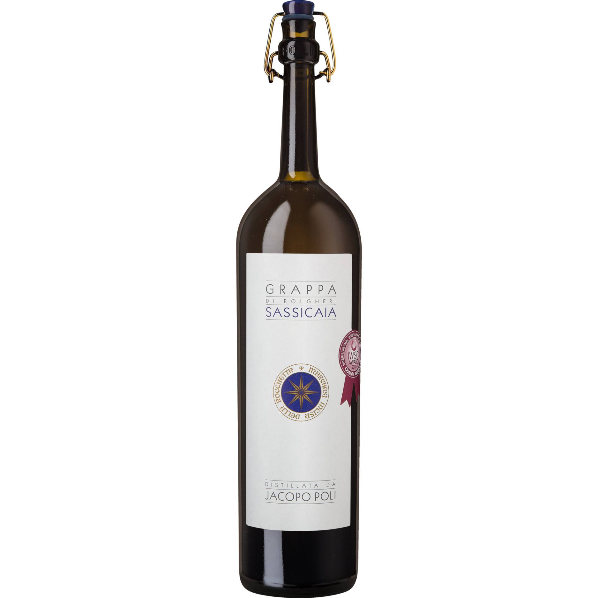 Grappa di Bolgheri Sassicaia, 40 % vol. 0,5 L , in Geschenkdose, 2017, Spirituosen von Poli Distillerie S.r.l., Via Marconi 46, 36060 Schiavon, Italia