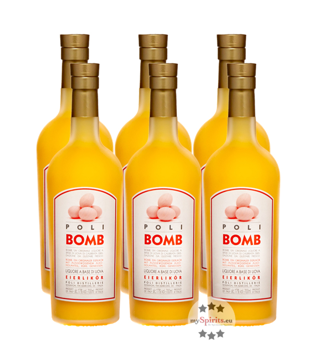 6 x Poli Bomb Eierlikör (17 % Vol., 4,2 Liter) von Poli Distillerie